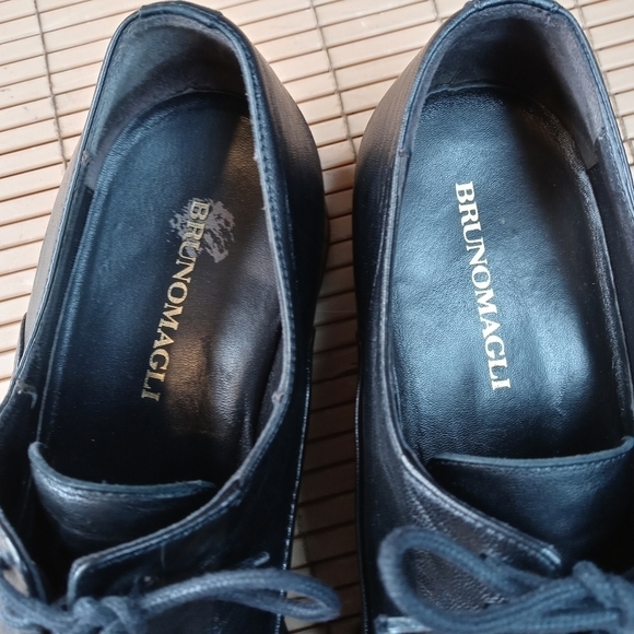 BRUNO MAGLI Mens Dress Shoes Soft Black Leather Italian Cap Toe Oxfords Sz 9.5M. main image 5